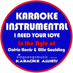 I Need Your Love (In the Style of Calvin Harris & Ellie Goulding)(Karaoke Instrumental Version)